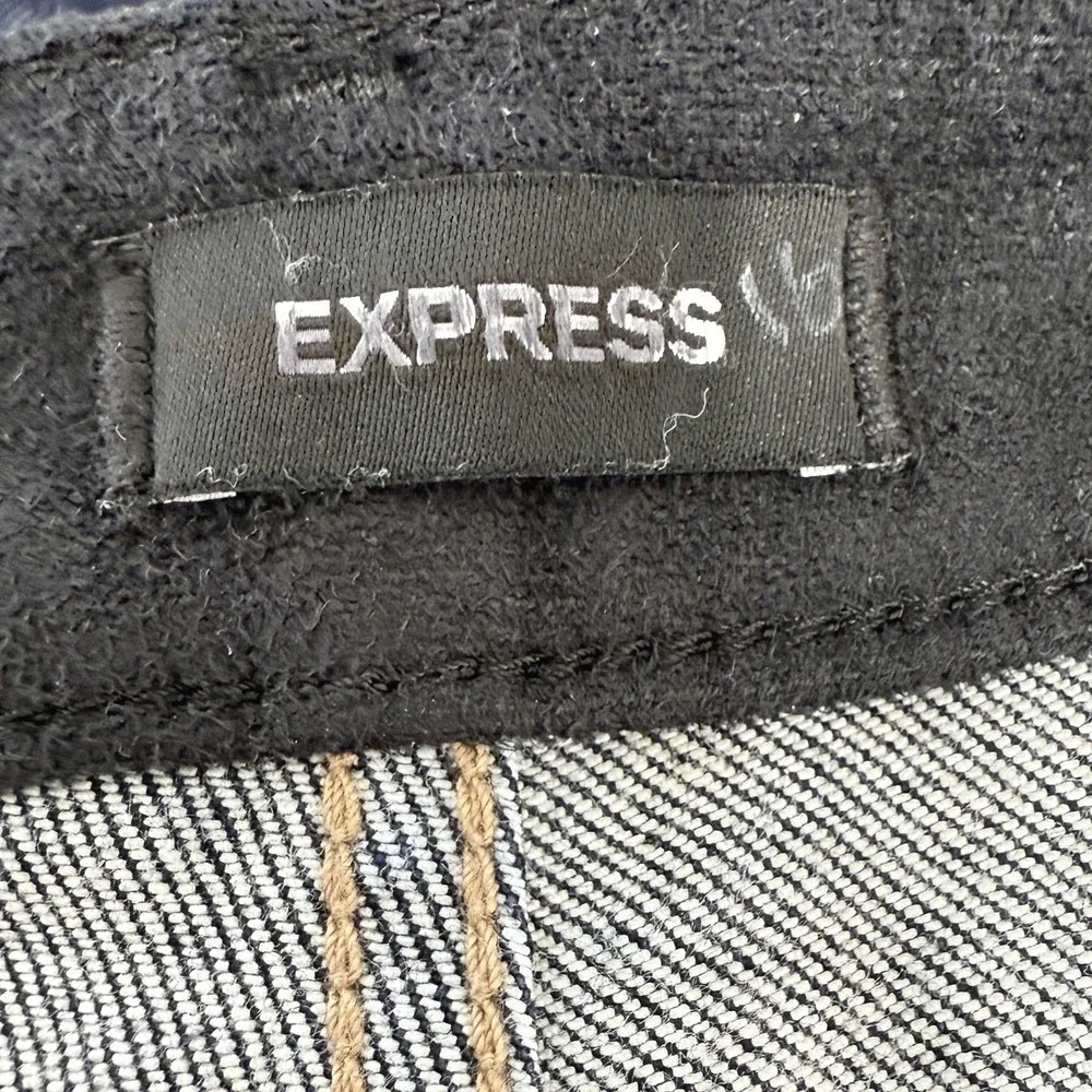 Express Womens‎ Straight Ankle High Rise Jeans Size 8 Regular Dark Wash Denim